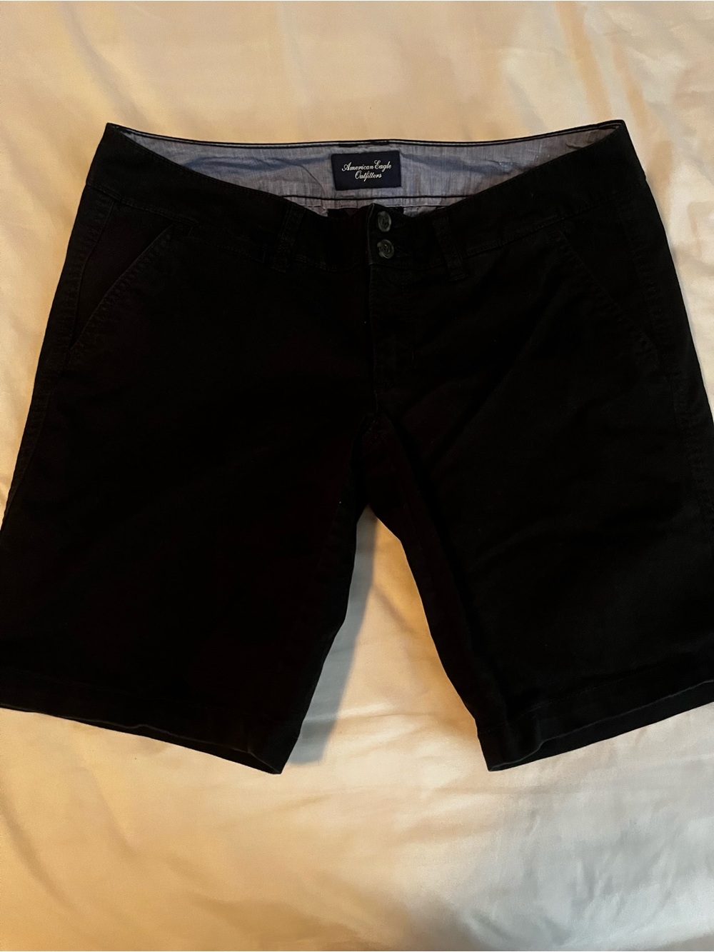 American Eagle Outfitters Black Stretch Chino Shorts